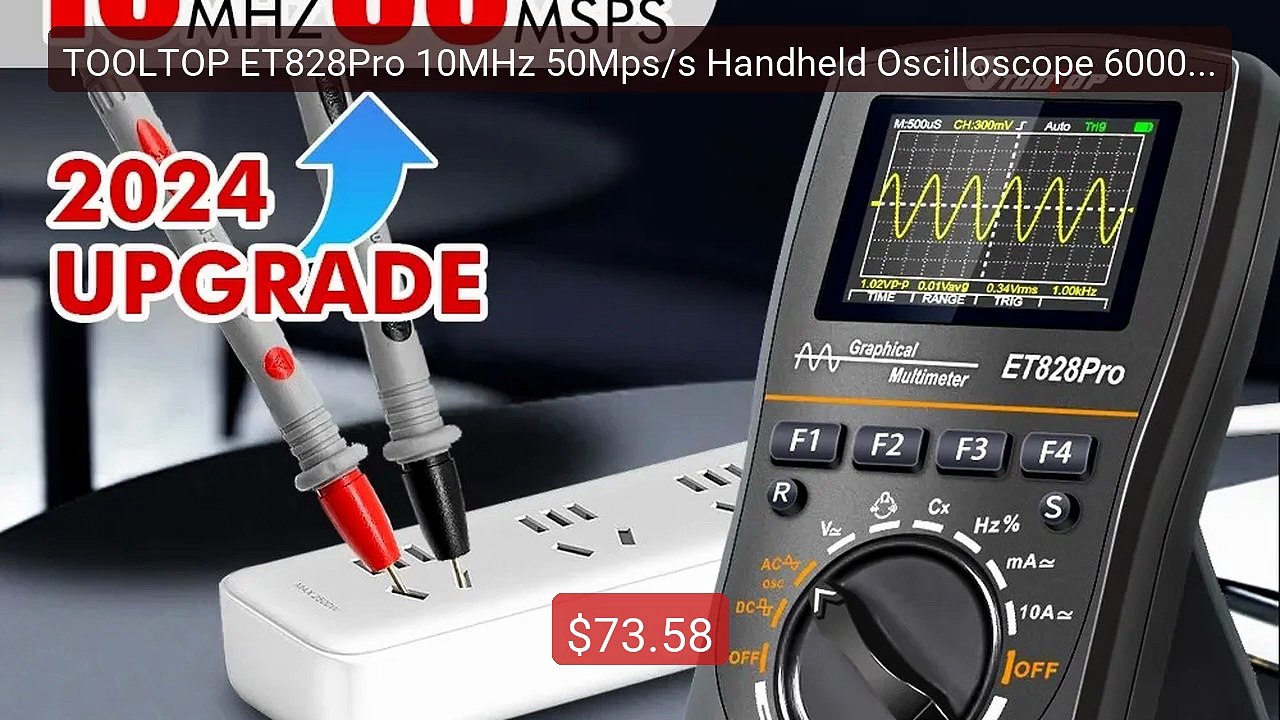 TOOLTOP ET828Pro 10MHz 50Mps/s Handheld Oscilloscope 6000 Cou... -- Amazing Value 2026 | Must Have!