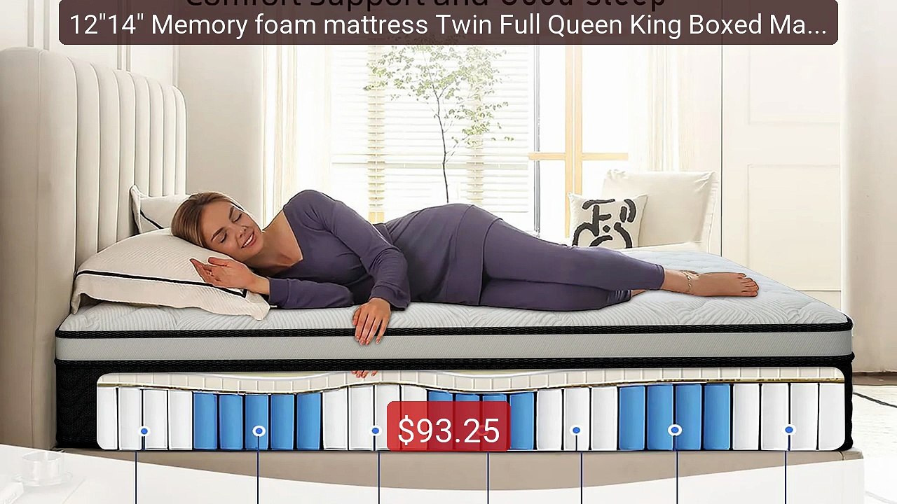 12"14" Memory foam mattress Twin Full Queen Kin...