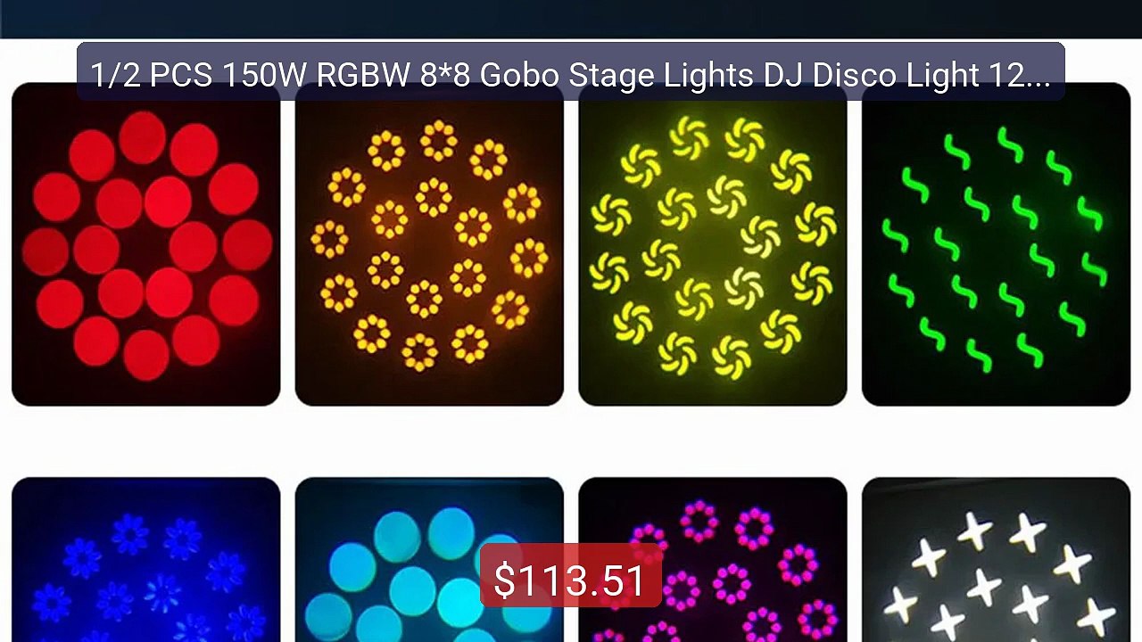 1/2 PCS 150W RGBW 8*8 Gobo Stage Lights DJ Disco Light 12 Channel ... -- Best Deal 2026 | Shop Now!