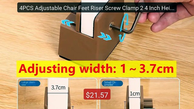 4PCS Adjustable Chair Feet Riser Screw Clamp 2 4 Inch Heigh... Top Pick 2026 | Unbeatable Price!