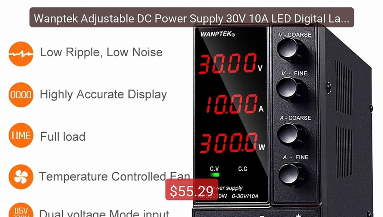 Wanptek Adjustable DC Power Supply 30V 10A LED Digital Lab ... -- Top Pick 2026 | Unbeatable Price!