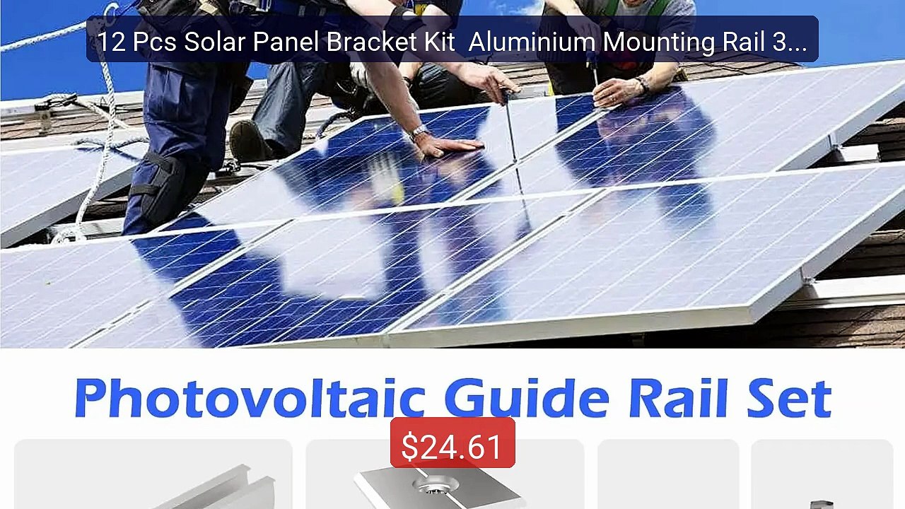 12 Pcs Solar Panel Bracket Kit  Aluminium Mounting Rail 30m... -- Top Pick 2026 | Unbeatable Price!