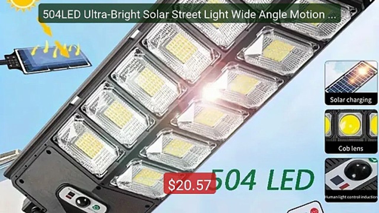 504LED Ultra-Bright Solar Street Light Wide Angle Motion Sens... -- Amazing Value 2026 | Must Have!