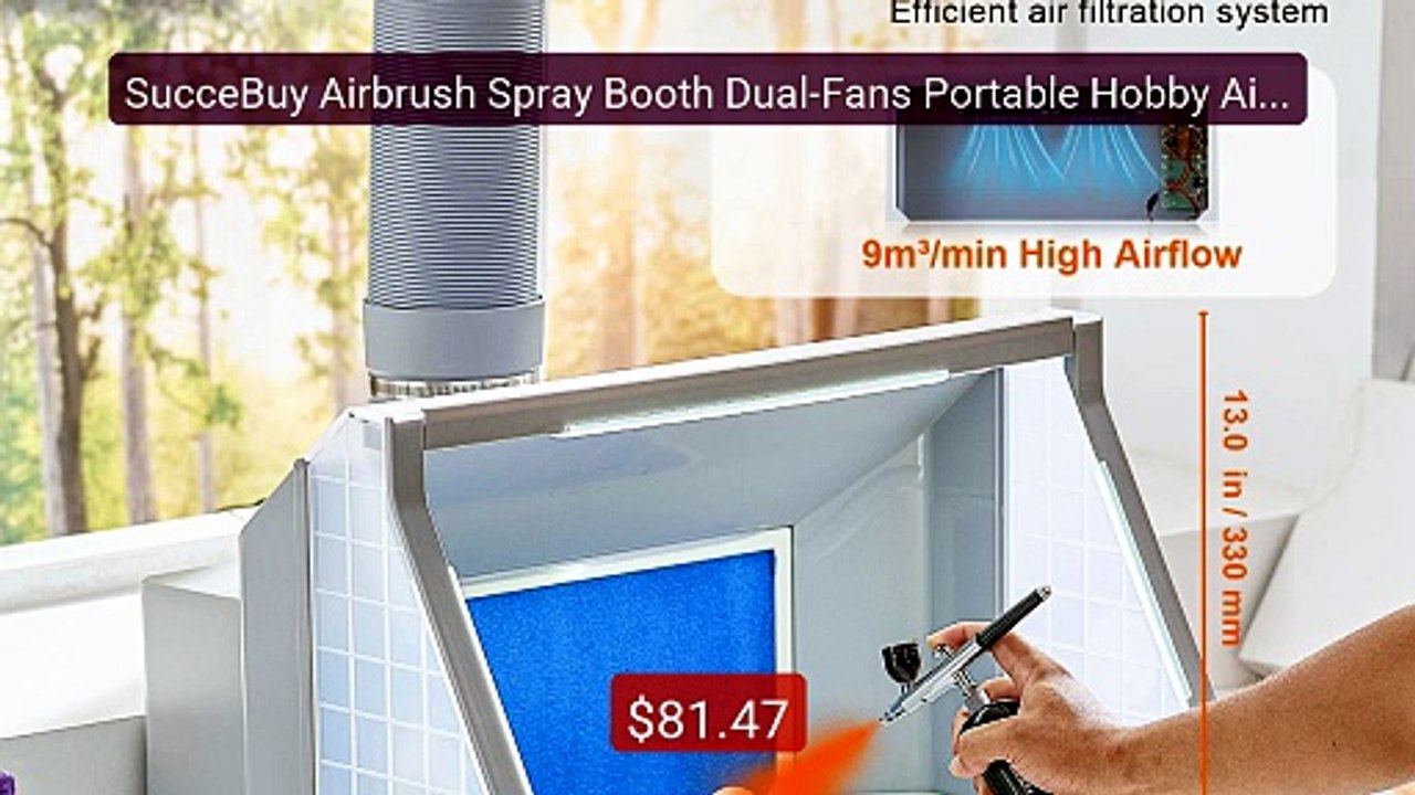 SucceBuy Airbrush Spray Booth Dual-Fans Portable Hobby Airbru... -- Amazing Value 2026 | Must Have!