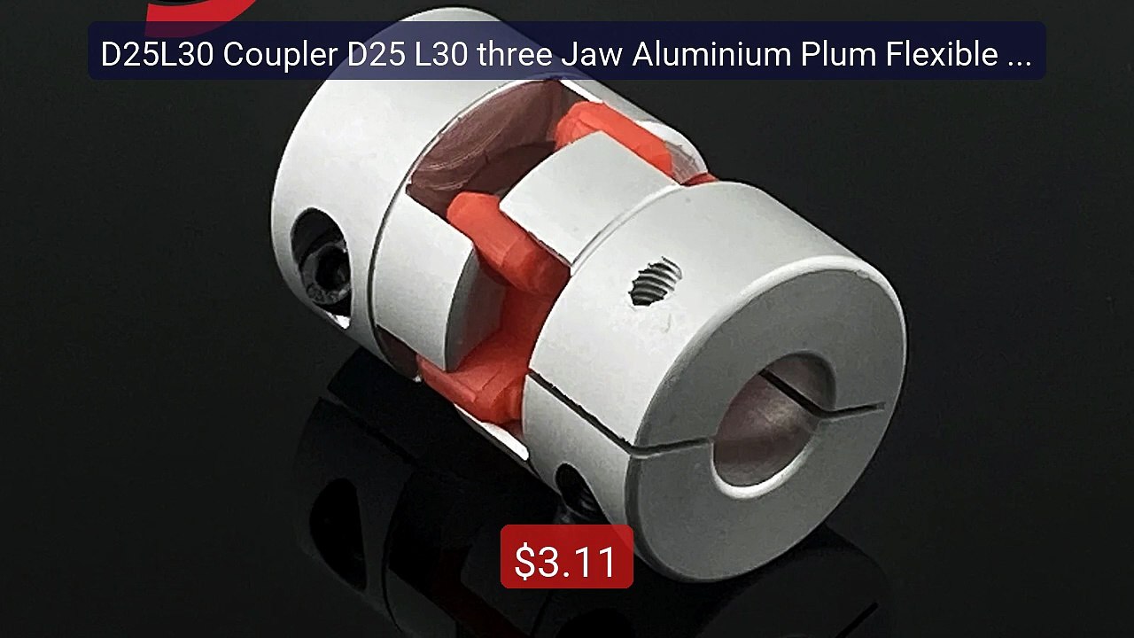 D25L30 Coupler D25 L30 three Jaw Aluminium Plum Flexible Shaf... -- Amazing Value 2026 | Must Have!