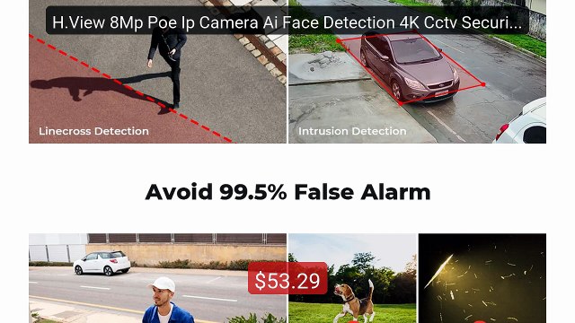 H.View 8Mp Poe Ip Camera Ai Face Detection 4K Cctv Security Ca... Hot Deal 2026 | Limited Offer!