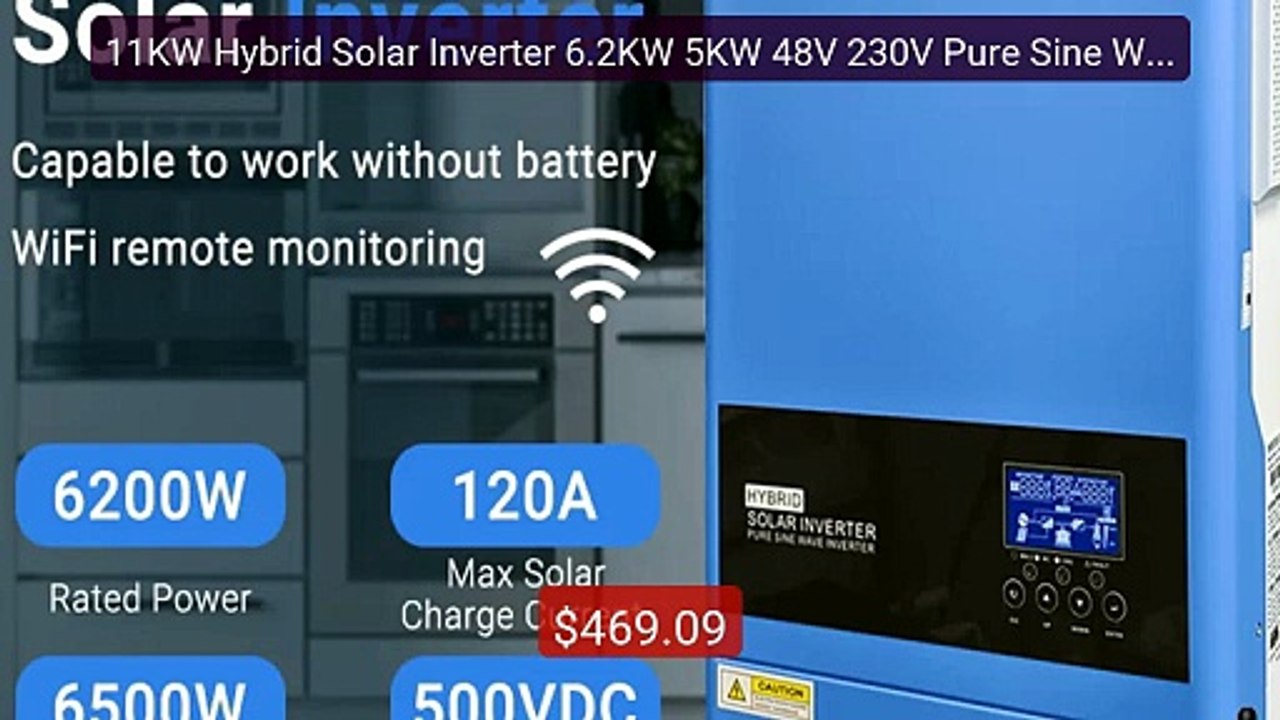 11KW Hybrid Solar Inverter 6.2KW 5KW 48V 230V Pure Sine Wave O... -- Hot Deal 2026 | Limited Offer!