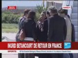 Arrivée d'Ingrid Betancourt à Paris