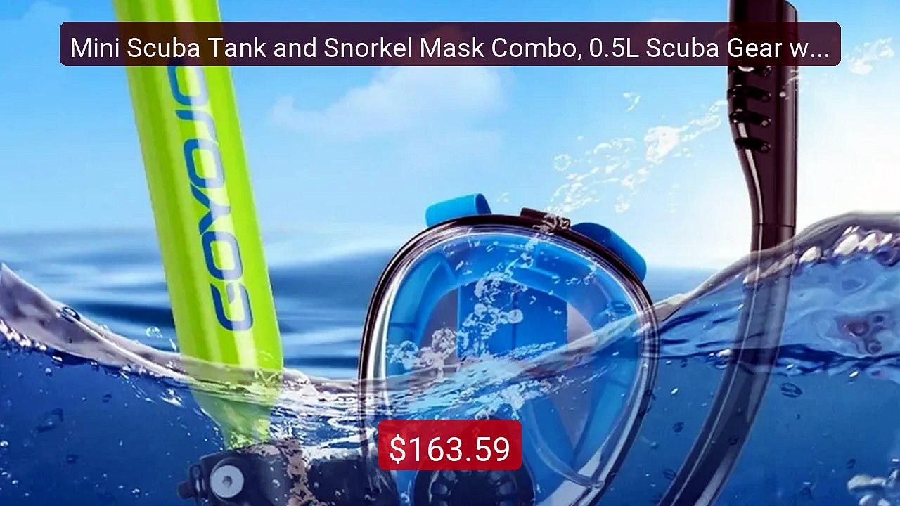 Mini Scuba Tank and Snorkel Mask Combo, 0.5L Scuba Gear with 6... -- Best Buy 2026 | Great Quality!