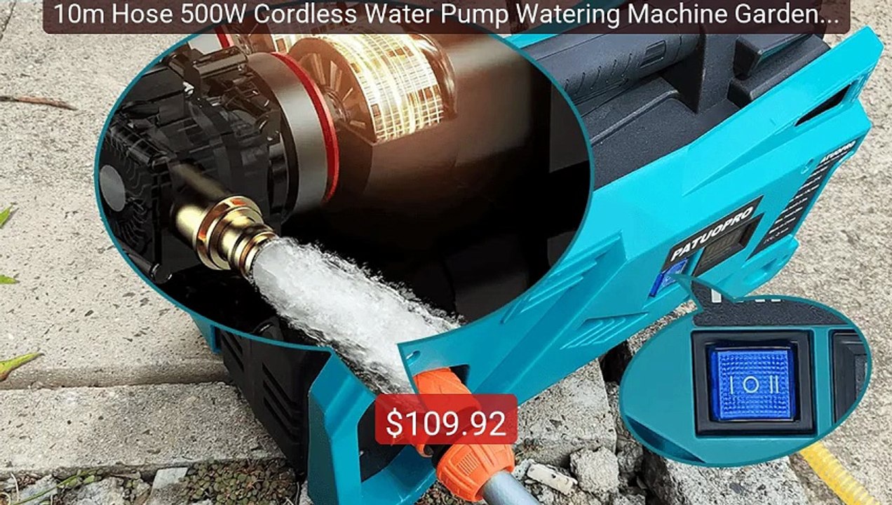 10m Hose 500W Cordless Water Pump Watering Mach...