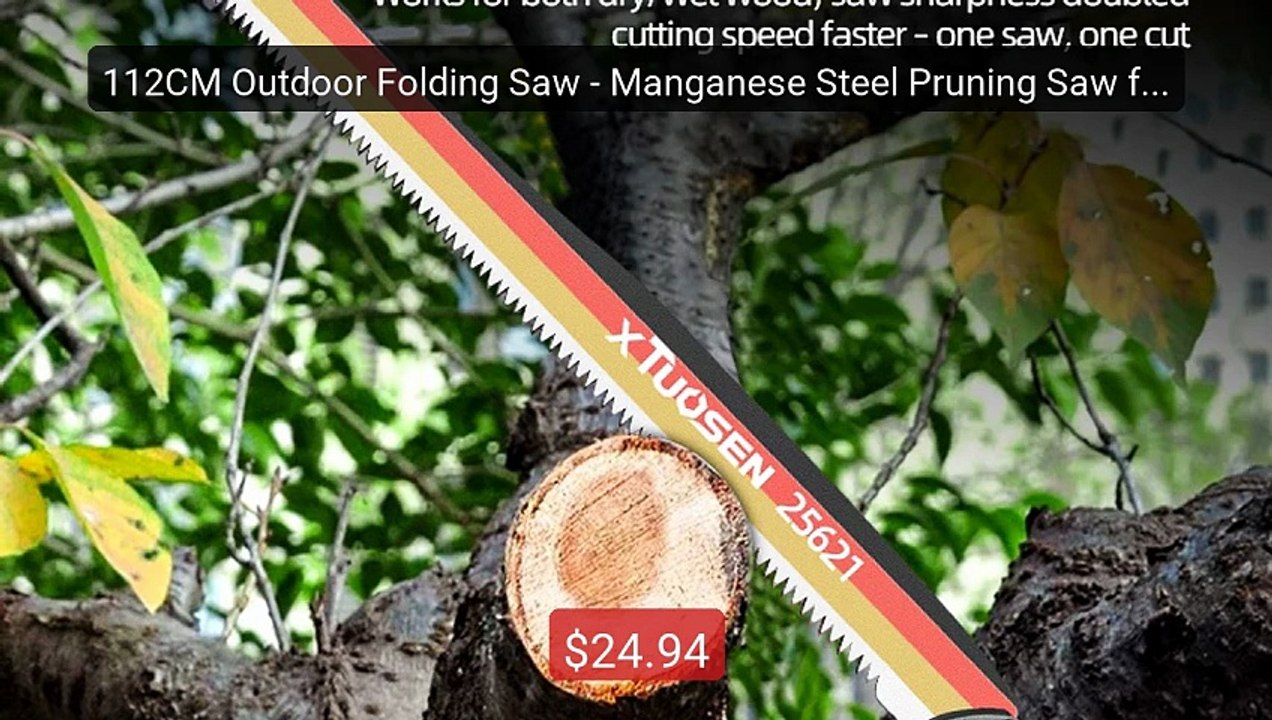 112CM Outdoor Folding Saw - Manganese Steel Pruning Saw for Wo... -- Hot Deal 2026 | Limited Offer!