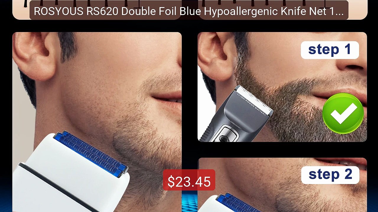 ROSYOUS RS620 Double Foil Blue Hypoallergenic Knife Net 10000RPM US... -- Top Rated 2026 | Buy Now!