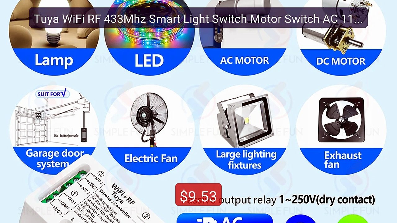 Tuya WiFi RF 433Mhz Smart Light Switch Motor Switch AC 110V 22... -- Best Buy 2026 | Great Quality!