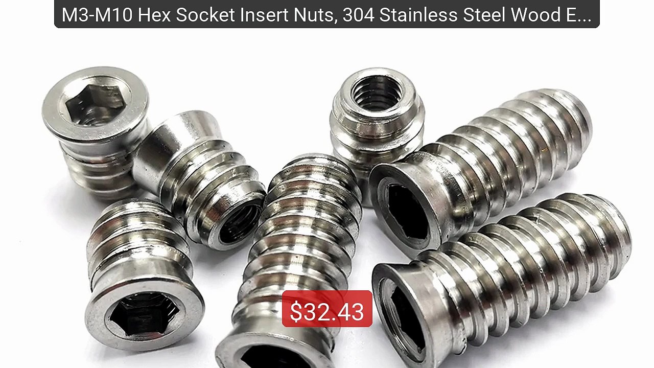 M3-M10 Hex Socket Insert Nuts, 304 Stainless Steel Wood Embedd... -- Hot Deal 2026 | Limited Offer!