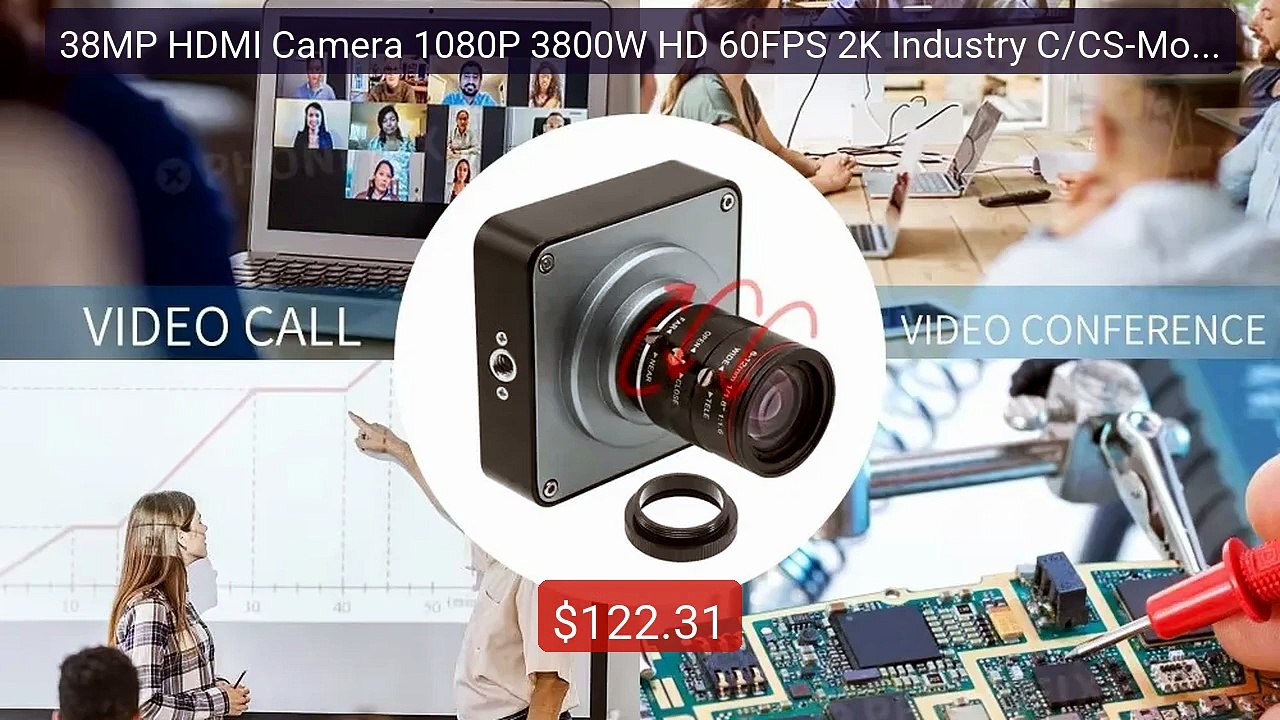 38MP HDMI Camera 1080P 3800W HD 60FPS 2K Industry C/CS-Mount ... -- Amazing Value 2026 | Must Have!