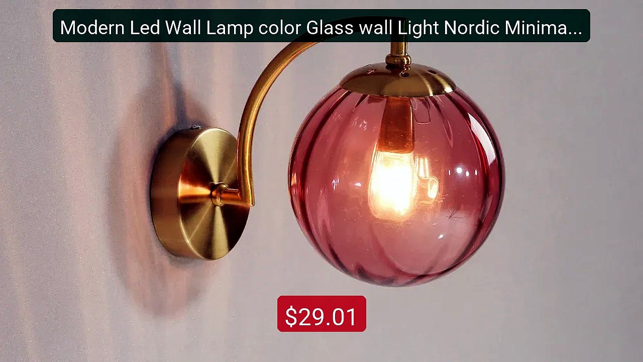 Modern Led Wall Lamp color Glass wall Light Nordic Minimalist... -- Amazing Value 2026 | Must Have!