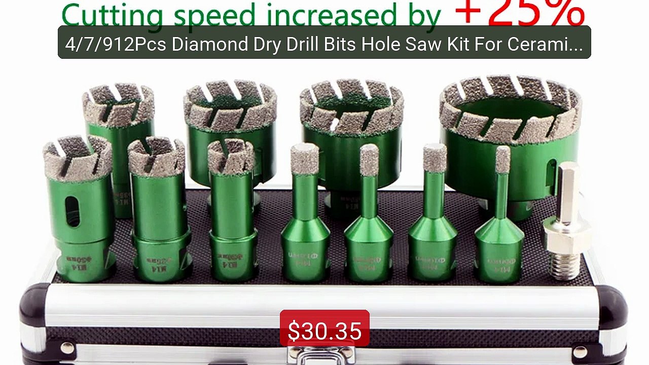 4/7/912Pcs Diamond Dry Drill Bits Hole Saw Kit For Ceramic ... -- Top Pick 2026 | Unbeatable Price!