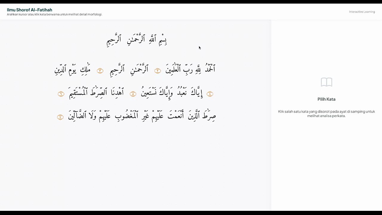 Analisis Kata Surah Al Fatihah