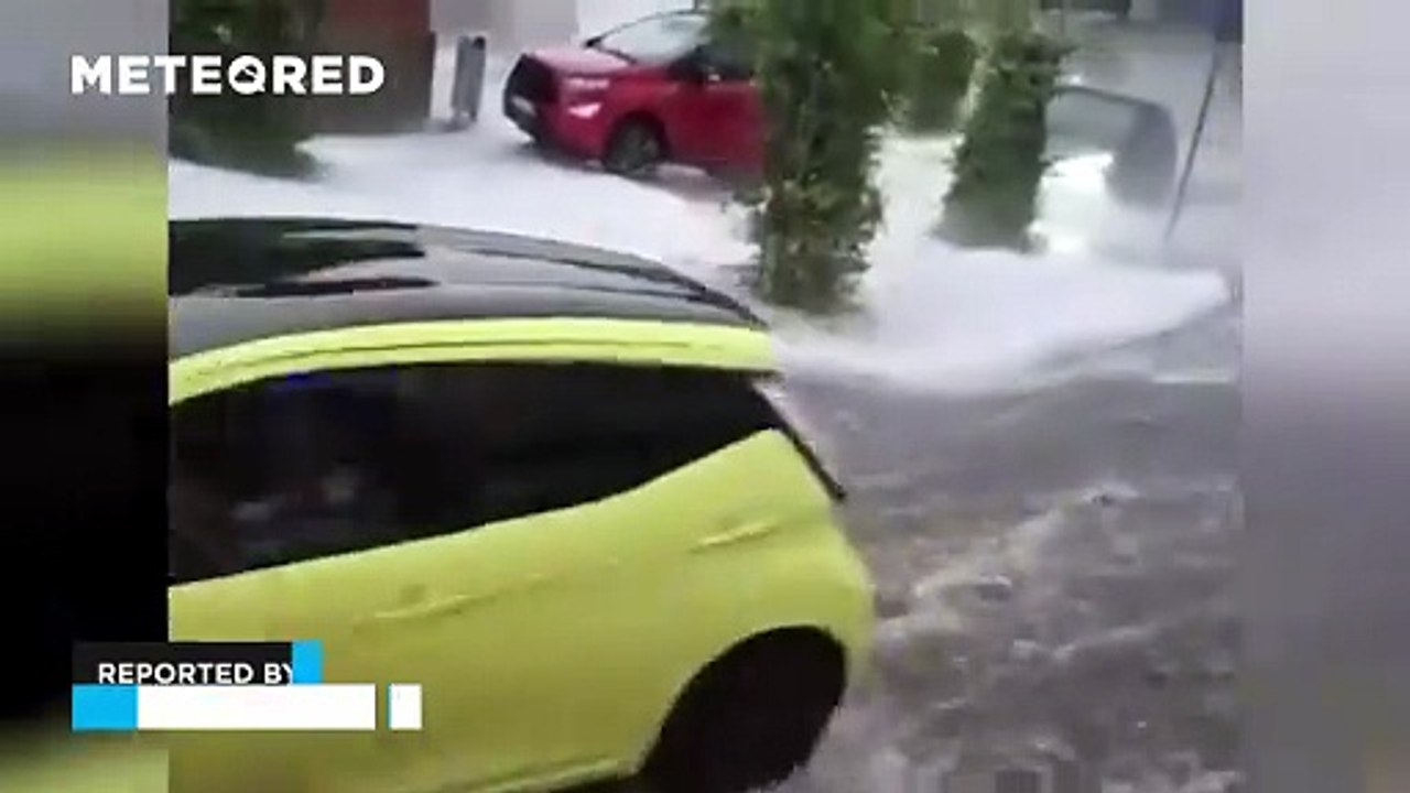 Extreme flooding and hail in Mecklenburg, Germany