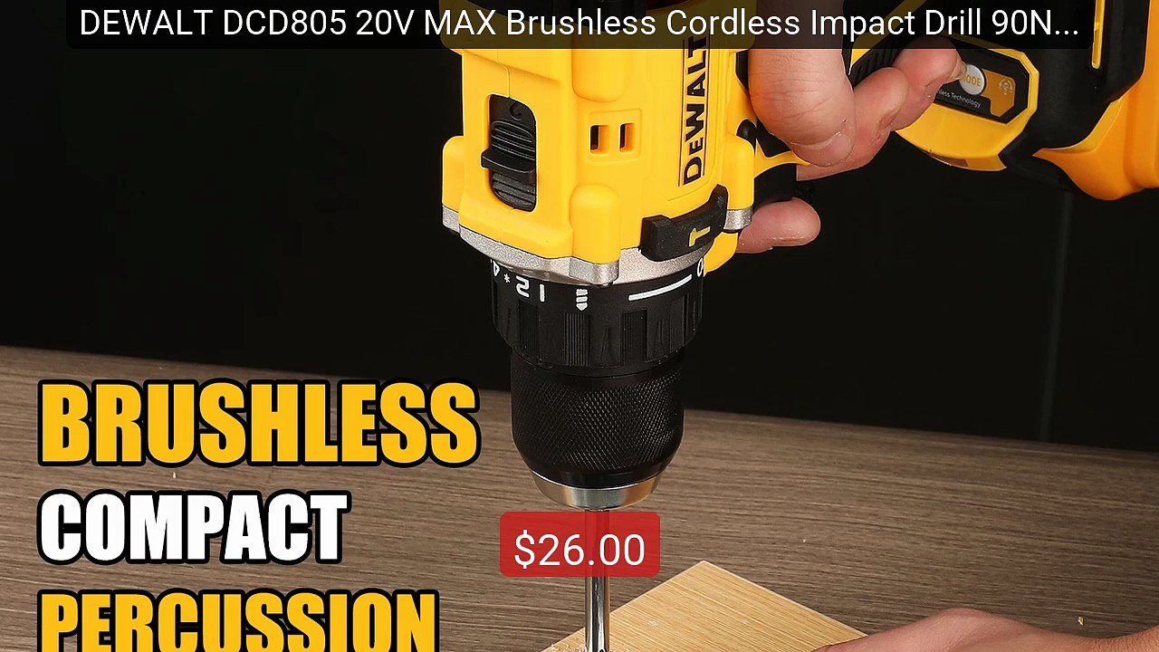 DEWALT DCD805 20V MAX Brushless Cordless Impact Drill 90Nm 2-Speed... -- Best Deal 2026 | Shop Now!
