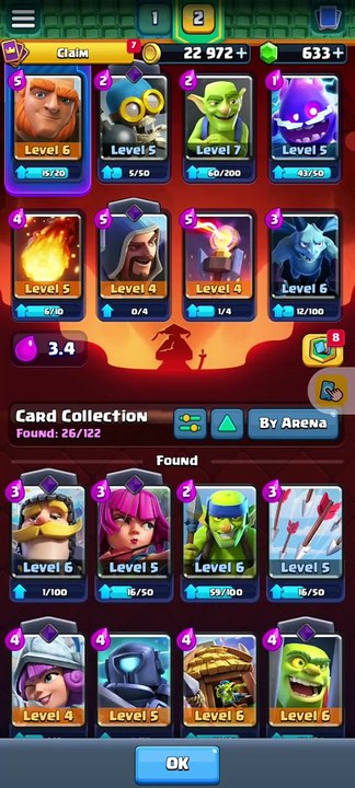 I'm playing Clash Royale on an ordinary day.