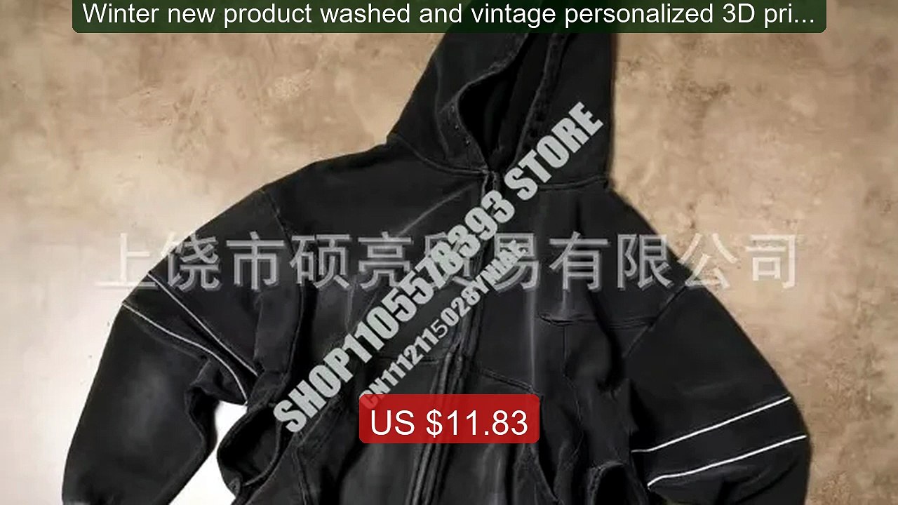 Winter new product washed and vintage personalized 3D print... -- Top Pick 2026 | Unbeatable Price!