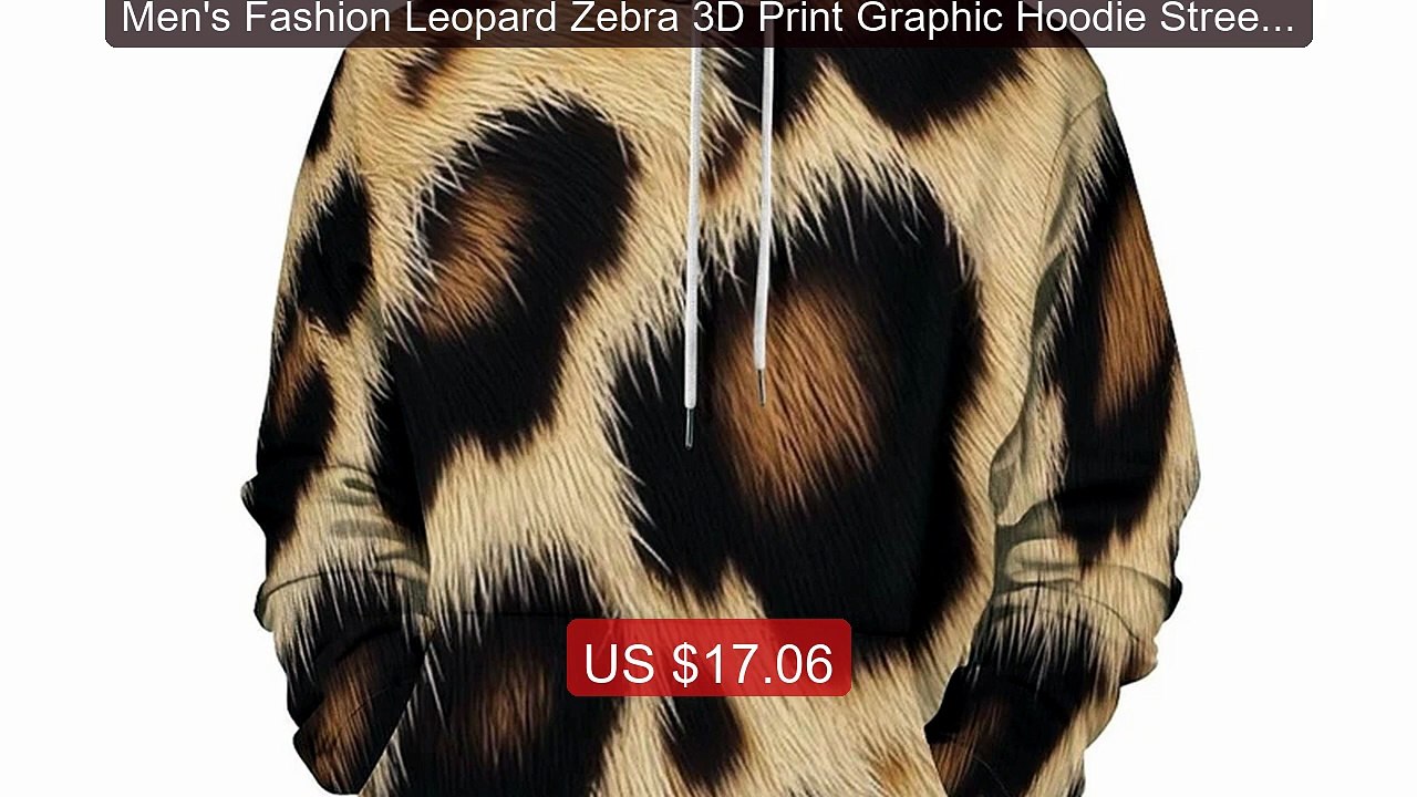Men's Fashion Leopard Zebra 3D Print Graphic Hoodie Streetwear... -- Best Buy 2026 | Great Quality!