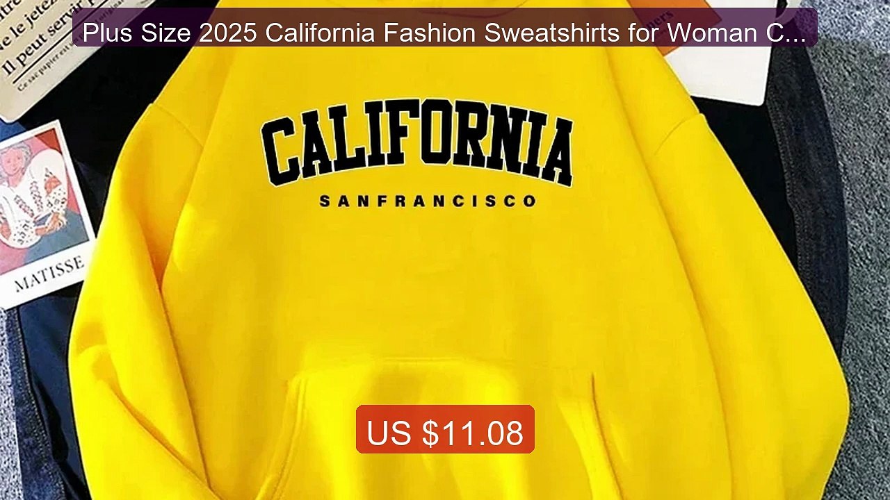 Plus Size 2025 California Fashion Sweatshirts for Woman Casual Spo... -- Best Deal 2026 | Shop Now!