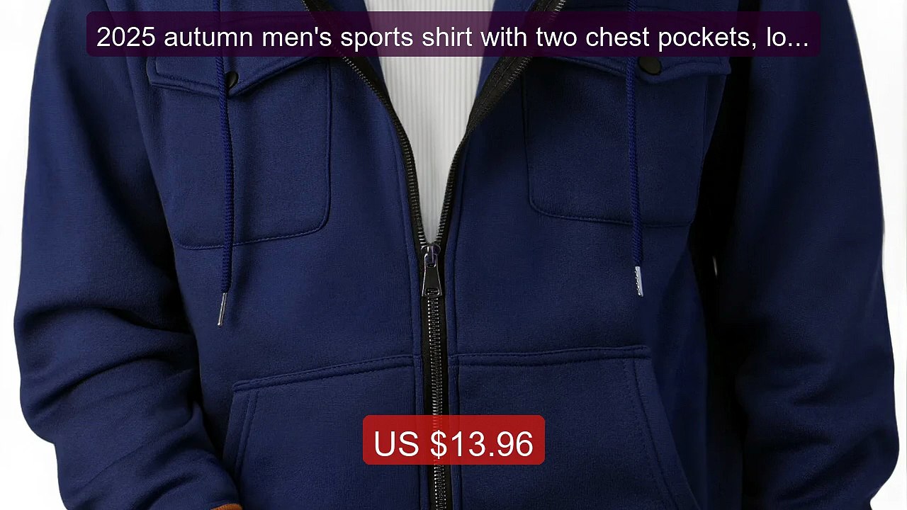 2025 autumn men's sports shirt with two chest pockets, long... -- Top Pick 2026 | Unbeatable Price!