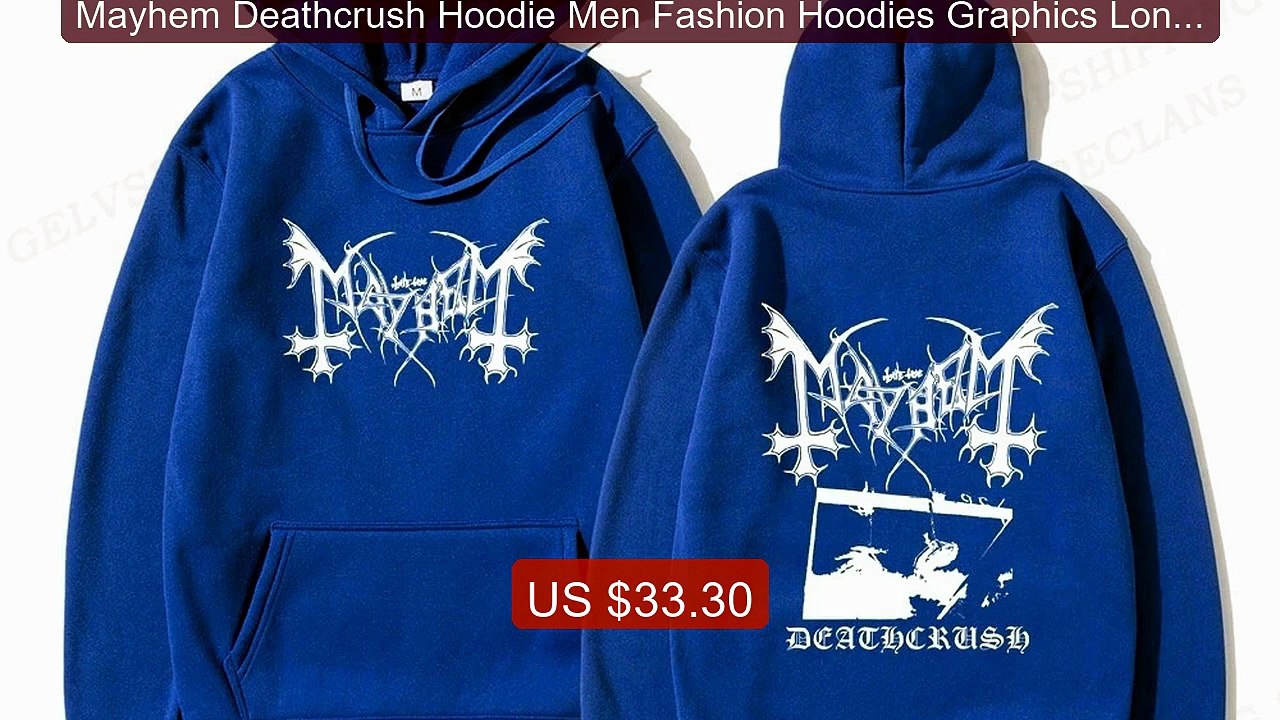 Mayhem Deathcrush Hoodie Men Fashion Hoodies Graphics Long ... -- Top Pick 2026 | Unbeatable Price!