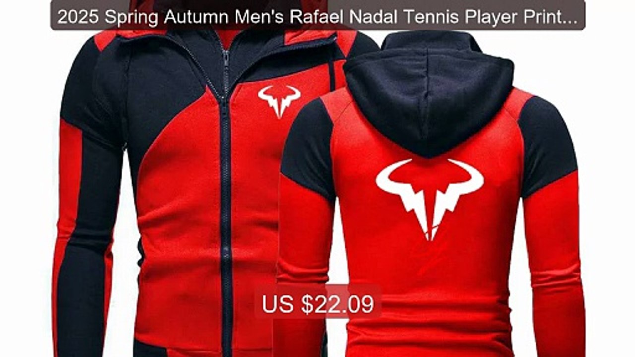 2025 Spring Autumn Men's Rafael Nadal Tennis Player Print P... -- Top Pick 2026 | Unbeatable Price!