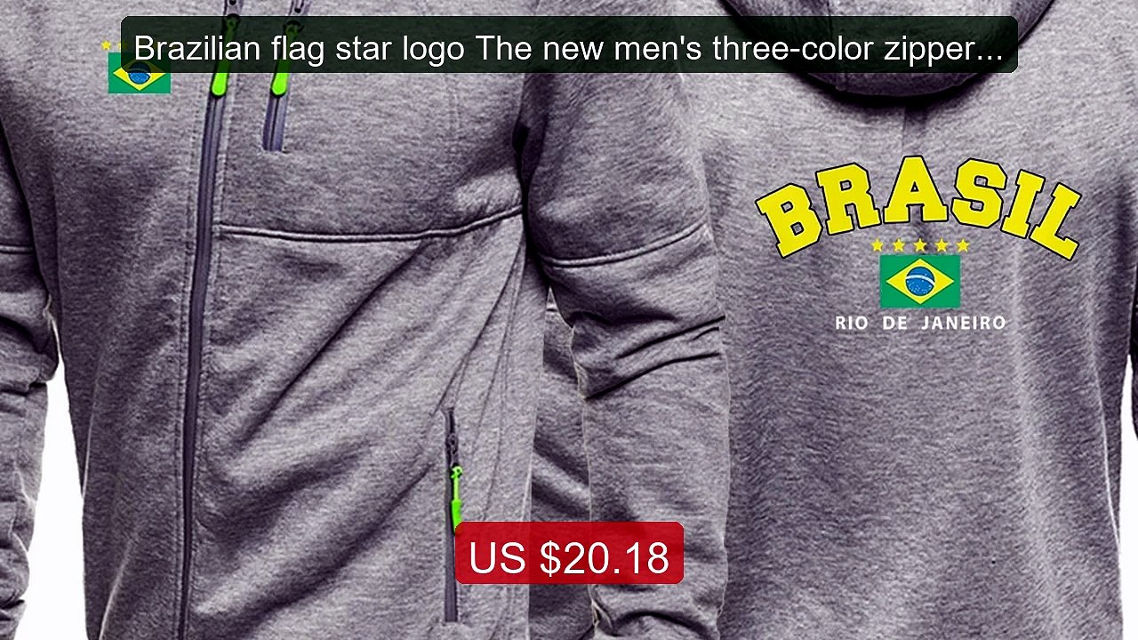 Brazilian flag star logo The new men's three-color zipper h... -- Top Pick 2026 | Unbeatable Price!