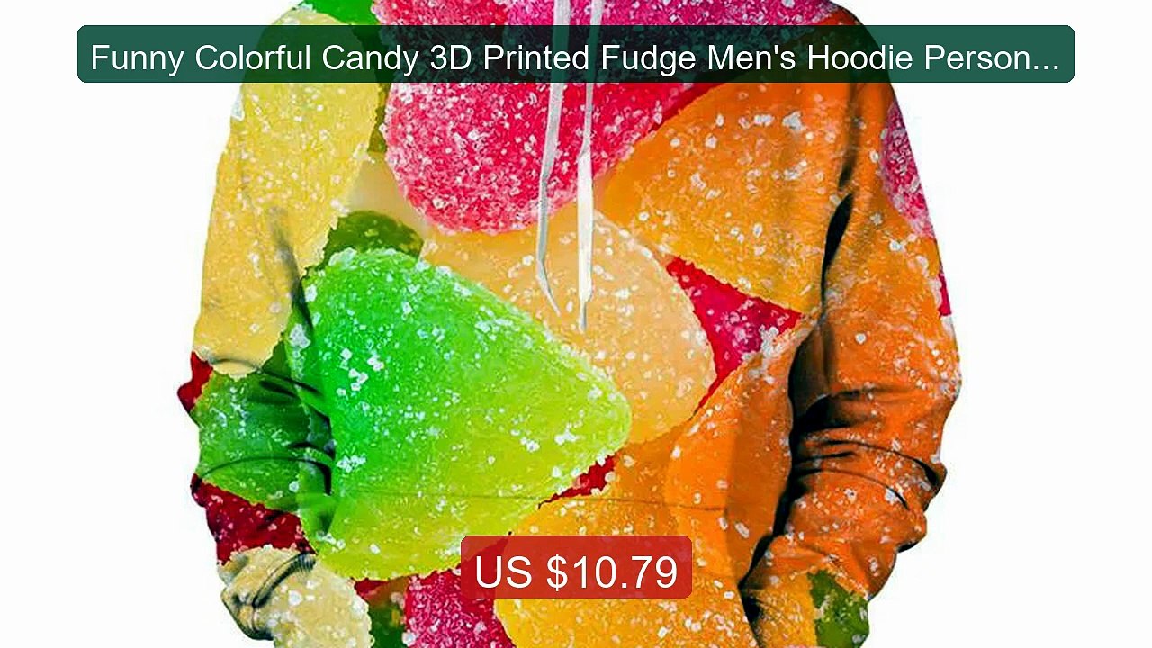 Funny Colorful Candy 3D Printed Fudge Men's Hoodie Personalit... -- Amazing Value 2026 | Must Have!