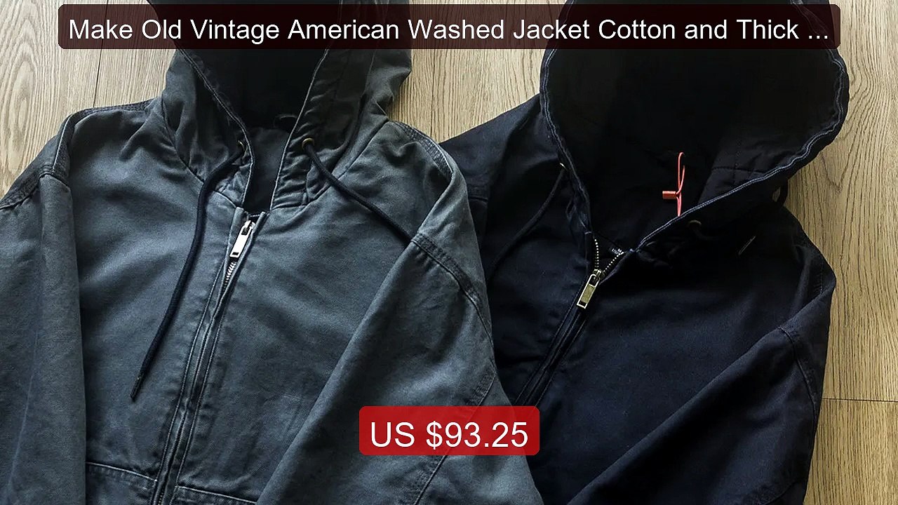 Make Old Vintage American Washed Jacket Cotton and Thick Hooded Sw... -- Best Deal 2026 | Shop Now!