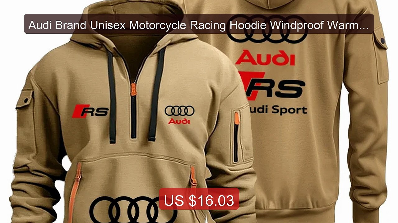 Audi Brand Unisex Motorcycle Racing Hoodie Windproof Warm Casu... -- Best Buy 2026 | Great Quality!