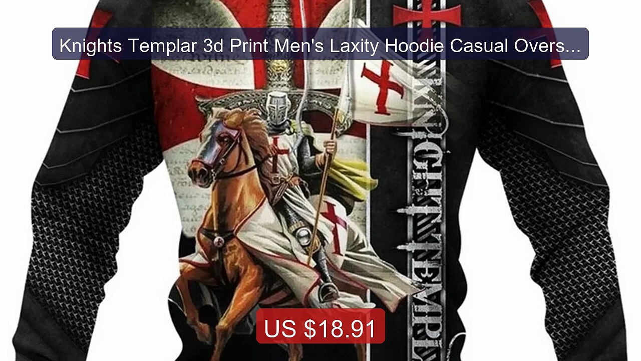 Knights Templar 3d Print Men's Laxity Hoodie Casual Oversized Pull... -- Best Deal 2026 | Shop Now!