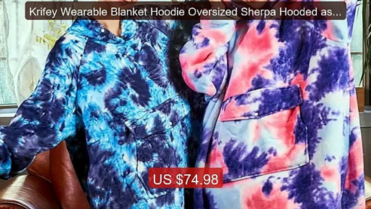 Krifey Wearable Blanket Hoodie Oversized Sherpa Hooded as Bir... -- Amazing Value 2026 | Must Have!