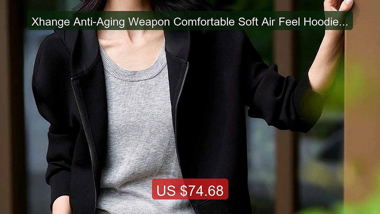 Xhange Anti-Aging Weapon Comfortable Soft Air Feel Hoodie Zipper Sh... -- Top Rated 2026 | Buy Now!