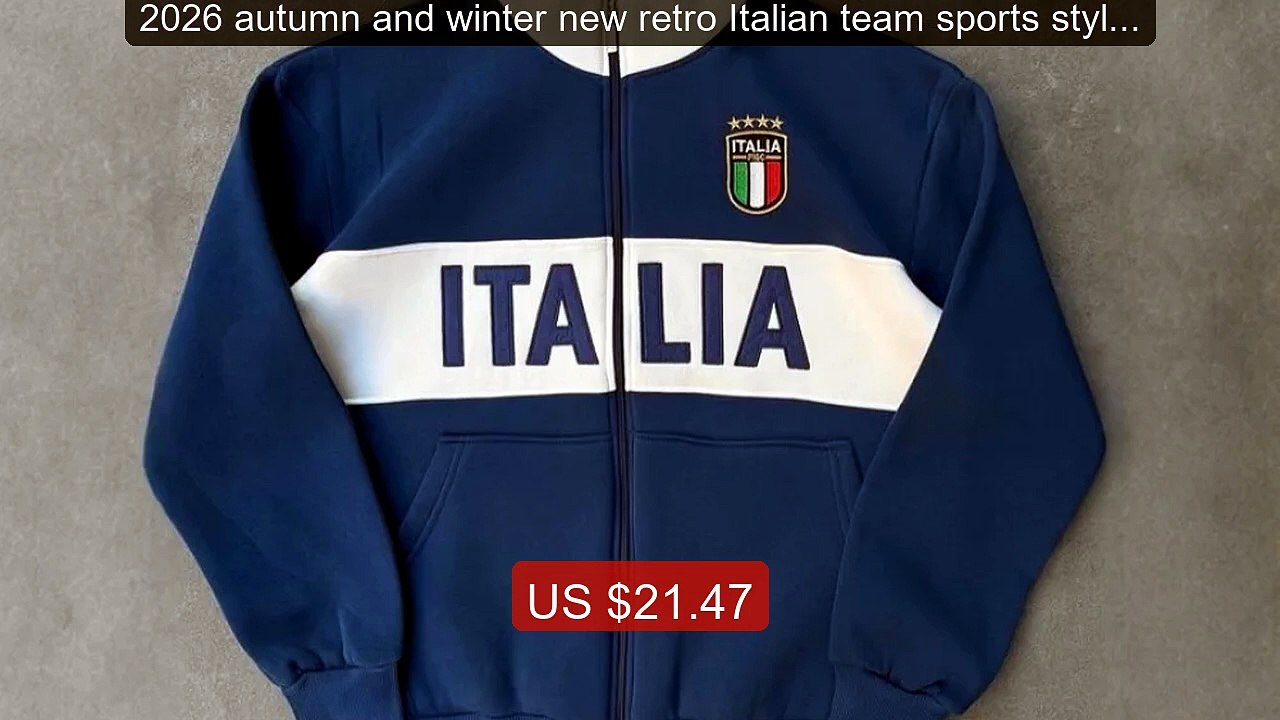 2026 autumn and winter new retro Italian team sports style hoo... -- Best Buy 2026 | Great Quality!