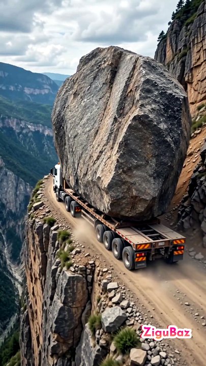 How Do They Move a Rock This Huge? 🤯 | Heavy Haul Engineering #AmazingTransport #TruckLife #Engineering Khyaa TV