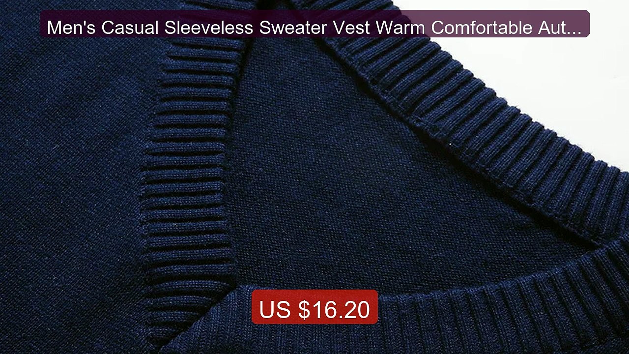 Men's Casual Sleeveless Sweater Vest Warm Comfortable Autumn ... -- Amazing Value 2026 | Must Have!