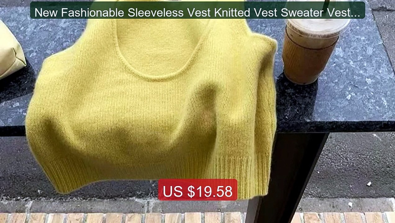 New Fashionable Sleeveless Vest Knitted Vest Sweater Vest Top -- Best Deal 2026 | Shop Now!