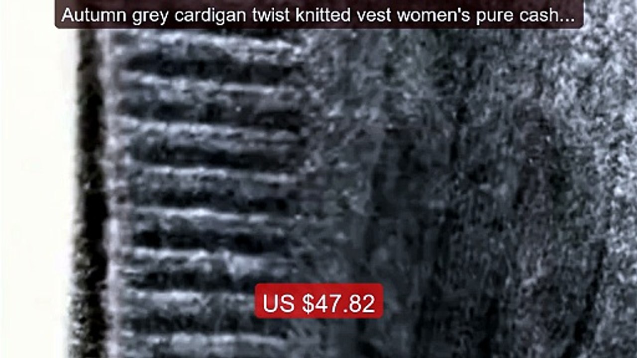 Autumn grey cardigan twist knitted vest women's pure cashmere sweat... -- Top Rated 2026 | Buy Now!