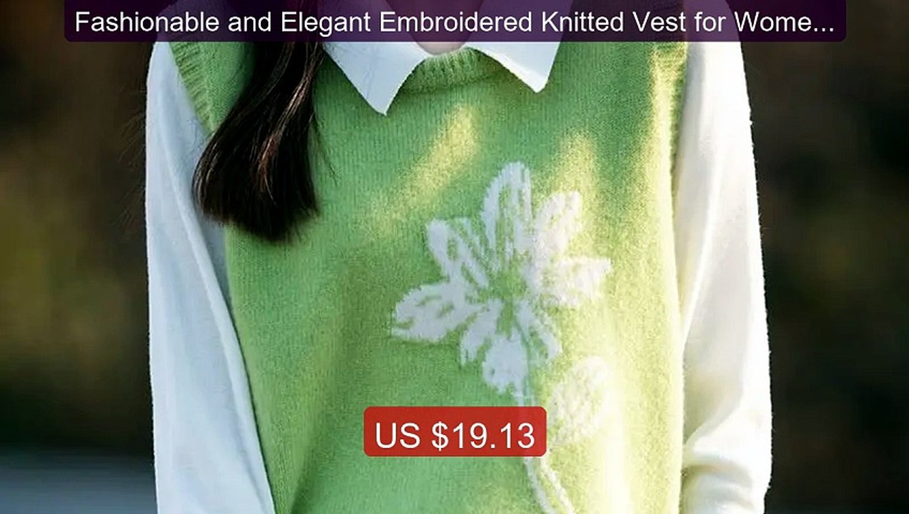 Fashionable and Elegant Embroidered Knitted Vest for Women in ... -- Best Buy 2026 | Great Quality!
