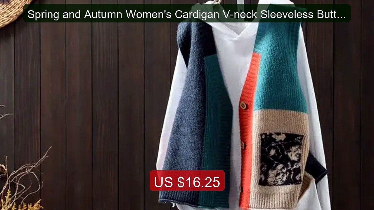 Spring and Autumn Women's Cardigan V-neck Sleeveless Button... -- Top Pick 2026 | Unbeatable Price!