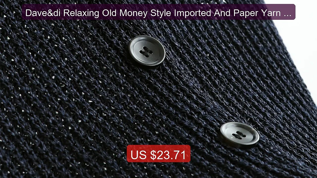 Dave&di Relaxing Old Money Style Imported And Paper Yarn V-nec... -- Hot Deal 2026 | Limited Offer!