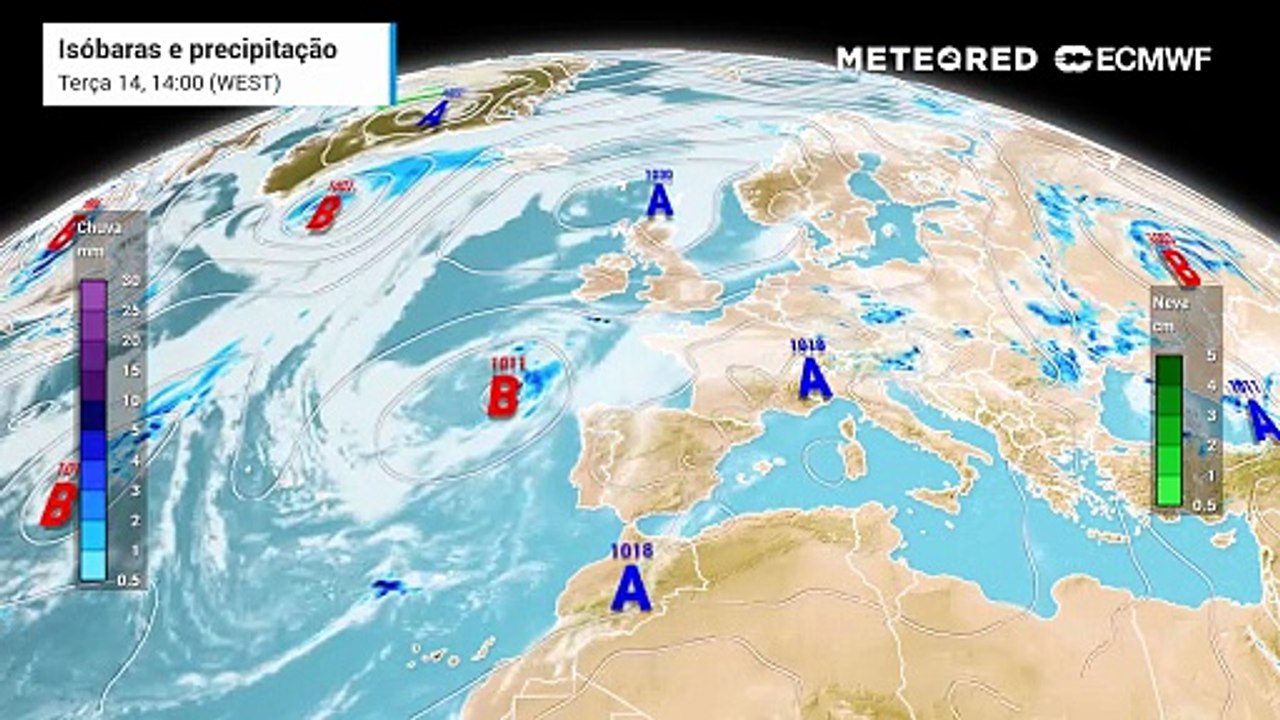 Depressão em aproximação aos Açores pode resultar em chuva
