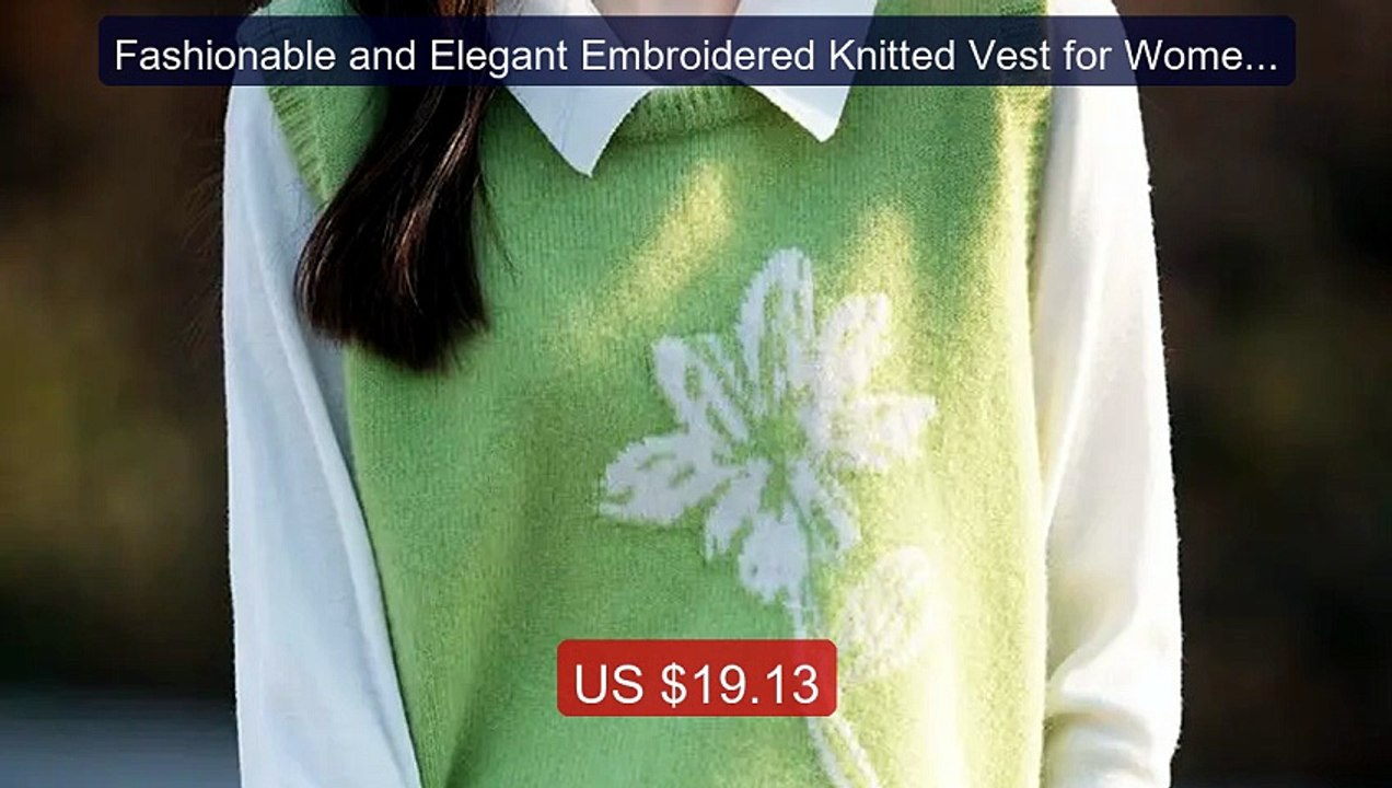 Fashionable and Elegant Embroidered Knitted Vest for Women in ... -- Hot Deal 2026 | Limited Offer!