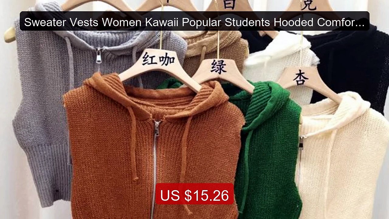 Sweater Vests Women Kawaii Popular Students Hooded Comfortabl... -- Amazing Value 2026 | Must Have!