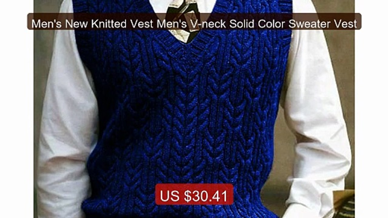Men's New Knitted Vest Men's V-neck Solid Color Sweater Vest -- Hot Deal 2026 | Limited Offer!